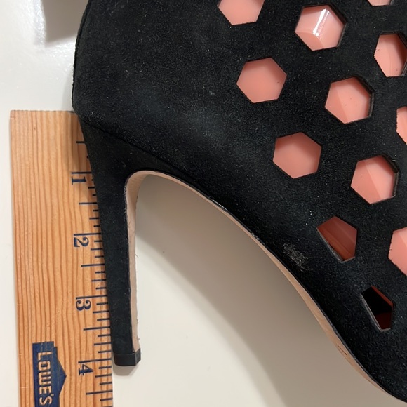 New Via Spiga Cage Black Suede Heels Size 8.5 - Picture 13 of 15